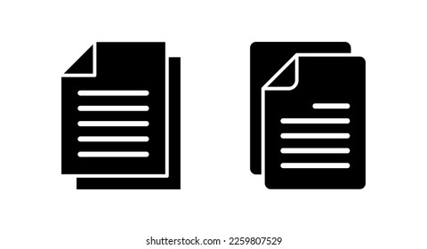 Document icon vector illustration. Paper sign and symbol. File Icon