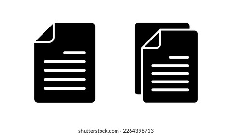 Document icon vector illustration. Paper sign and symbol. File Icon