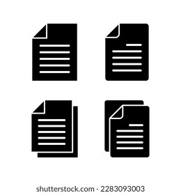 Document icon vector illustration. Paper sign and symbol. File Icon