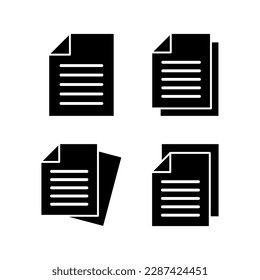Document icon vector illustration. Paper sign and symbol. File Icon