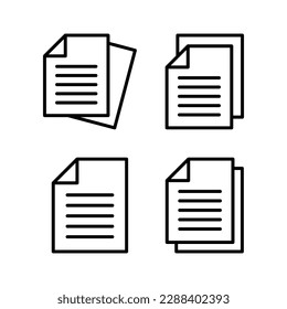Document icon vector illustration. Paper sign and symbol. File Icon