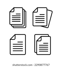 Document icon vector illustration. Paper sign and symbol. File Icon