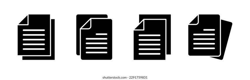 Document icon vector illustration. Paper sign and symbol. File Icon
