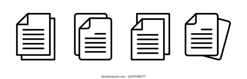 Document icon vector illustration. Paper sign and symbol. File Icon