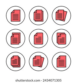 Document icon vector illustration. Paper sign and symbol. File Icon