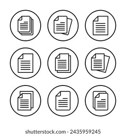 Document icon vector illustration. Paper sign and symbol. File Icon
