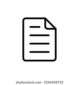 Document icon vector illustration. Paper sign and symbol. File Icon