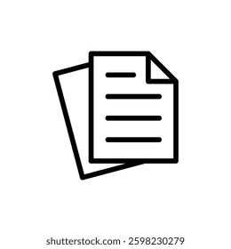Document icon vector illustration. Paper sign and symbol. File Icon