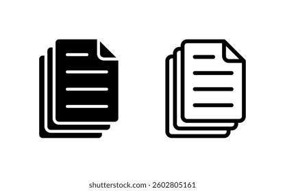 Document icon vector illustration. Paper sign and symbol. File Icon