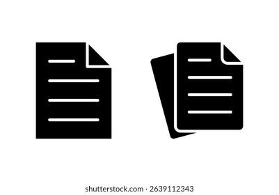 Document icon vector illustration. Paper sign and symbol. File Icon
