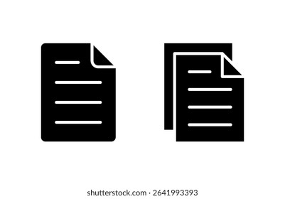 Document icon vector illustration. Paper sign and symbol. File Icon