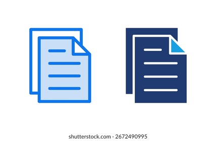 Document icon vector illustration. Paper sign and symbol. File Icon