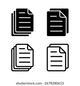 Document icon vector illustration. Paper sign and symbol. File Icon