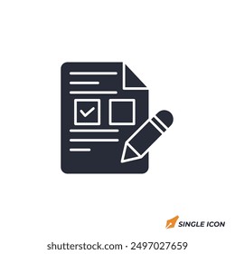 Document icon vector illustration. Document symbol isolated on white background