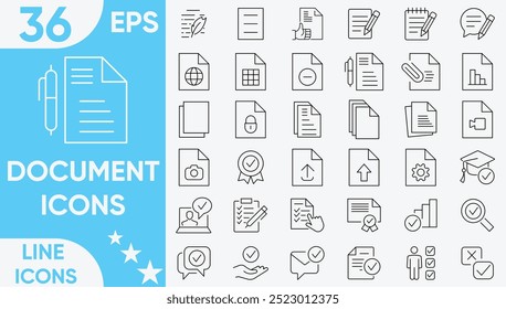 Document icon vector and Illustrator