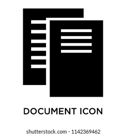 Document icon vector isolated on white background for your web and mobile app design, Document logo concept