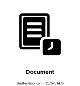 Document icon vector isolated on white background, logo concept of Document sign on transparent background, filled black symbol