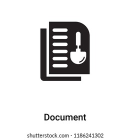 Document icon vector isolated on white background, logo concept of Document sign on transparent background, filled black symbol