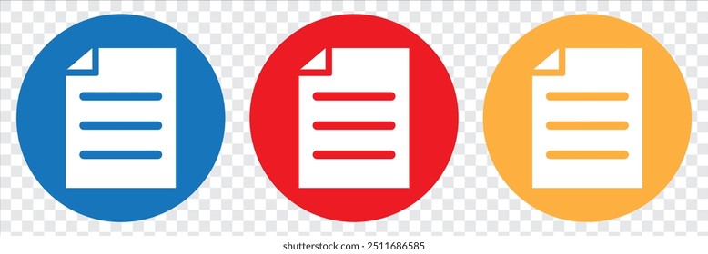 Document icon. Vector icon isolated on white background. EPS 10.