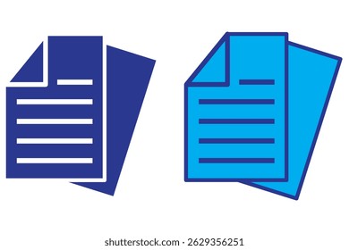 Document icon. Vector icon isolated on white background. 