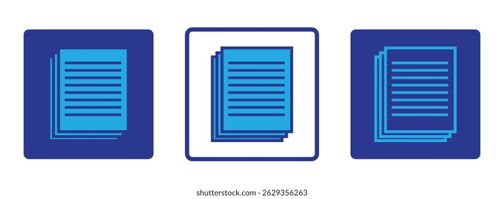 Document icon. Vector icon isolated on white background. 