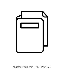 document icon vector, line style icon