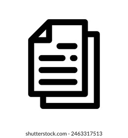 document icon. vector line icon for your website, mobile, presentation, and logo design.