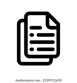 ícone do documento. ícone de linha de vetor para seu design de site, celular, apresentação e logotipo.