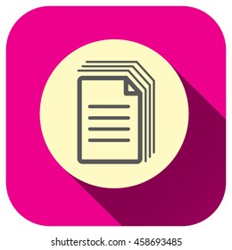 Document icon, vector logo for your design, symbol, application, website, UI