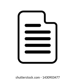 document icon vector, office illustration.