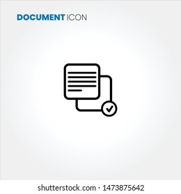 Document icon vector on white background