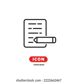 Document icon vector on white background
