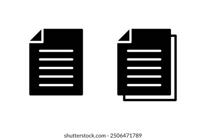 Document icon vector. Paper Icon