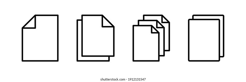 Document icon vector. Paper icon. File Icon