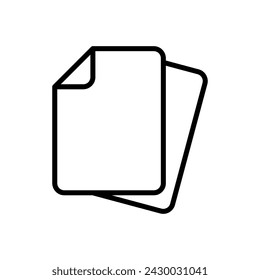 Document icon vector. Paper icon. File Icon