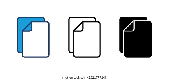 Document icon vector. Paper icon. File Icon