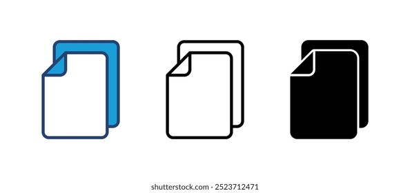 Document icon vector. Paper icon. File Icon