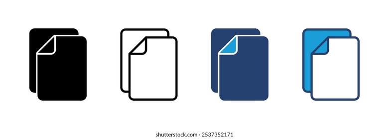 Document icon vector. Paper icon. File Icon