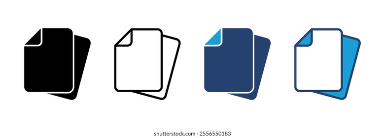 Document icon vector. Paper icon. File Icon