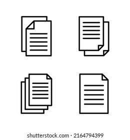 Document icon vector. Paper sign and symbol. File Icon