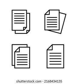 Document icon vector. Paper sign and symbol. File Icon