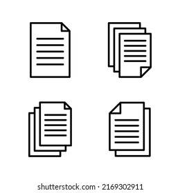 Document icon vector. Paper sign and symbol. File Icon