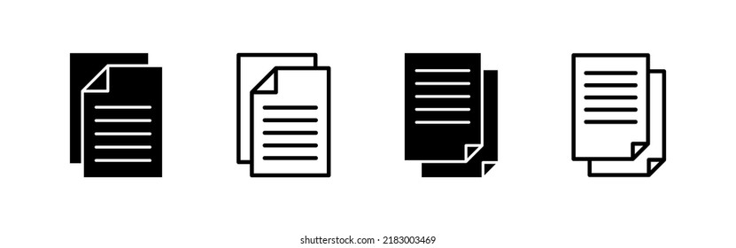 Document icon vector. Paper sign and symbol. File Icon