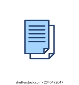 Document icon vector. Paper sign and symbol. File Icon