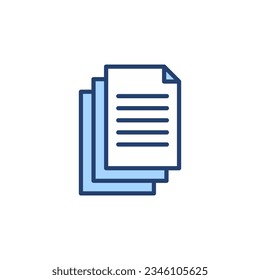 Document icon vector. Paper sign and symbol. File Icon