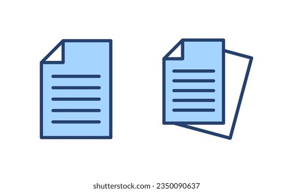 Document icon vector. Paper sign and symbol. File Icon