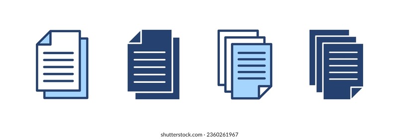 Document icon vector. Paper sign and symbol. File Icon