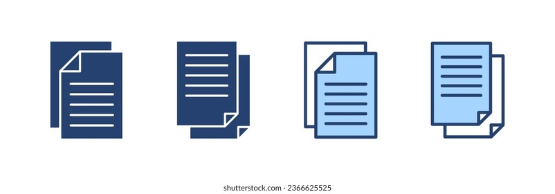 Document icon vector. Paper sign and symbol. File Icon