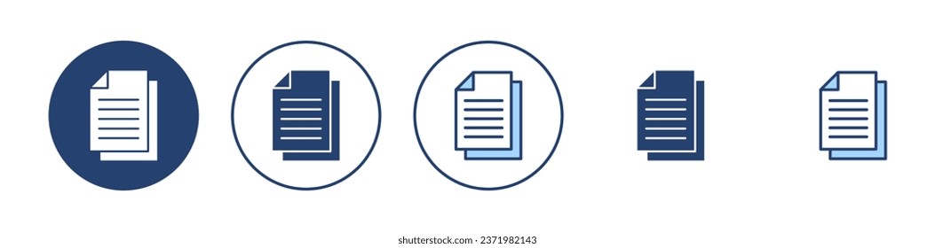 Document icon vector. Paper sign and symbol. File Icon