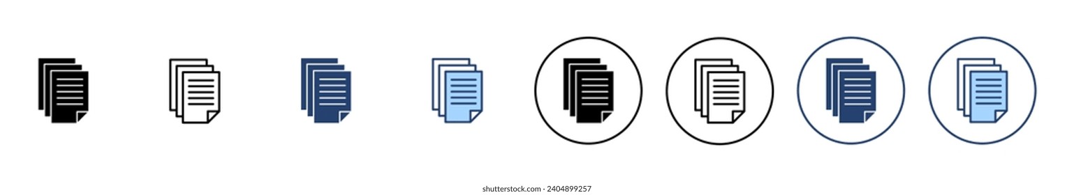 Document icon vector. Paper sign and symbol. File Icon
